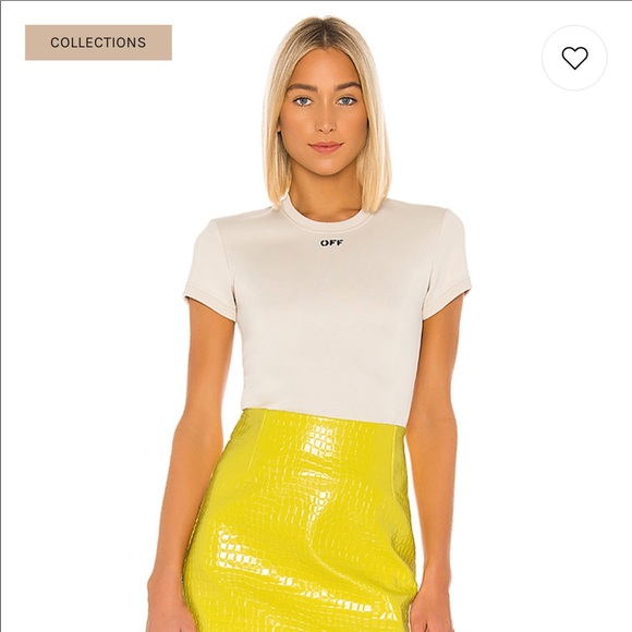 Off-white tiny tee beige and black
